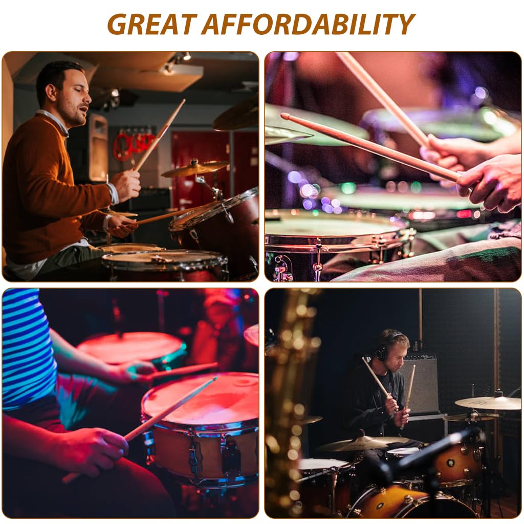 HASTHIP 5A Drum Sticks Maple Drumsticks, 2 Pair 16inch Drum Sticks Set, Wood Drumsticks Drum Accessories for Adults & Youth, Oval Wood Tip, Perfect for Pros and Beginners HASTHIP 5A Drum Sticks Maple Drumsticks, 2 Pair 16inch Drum Sticks Set, Wood Drumsticks Drum Accessories for Adults & Youth, Oval Wood Tip, Perfect for Pros and Beginners
